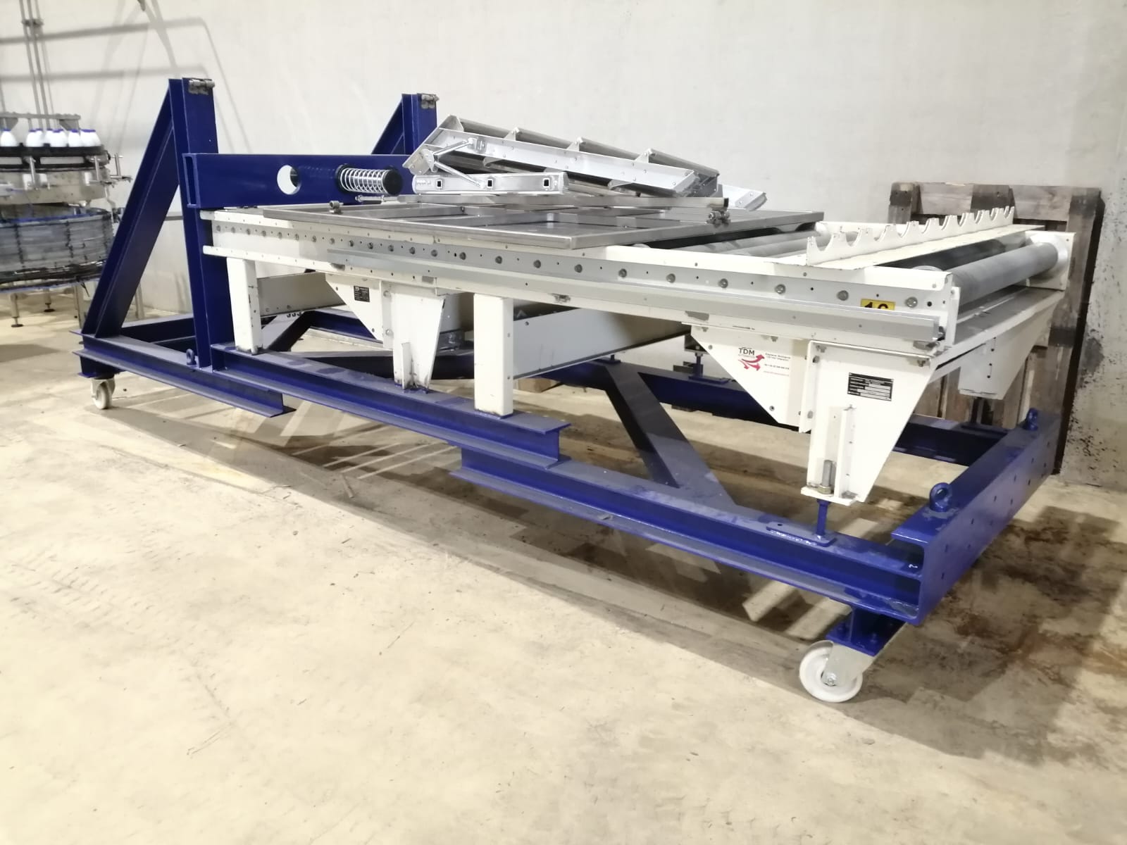 Banc de test de résistance des palettes au banderolage